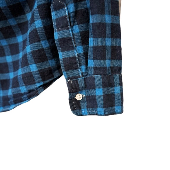 Frank & Eileen Women’s Barry Flannel Check Long Sleeve Shirt Blue & Black Size S - Picture 9 of 13